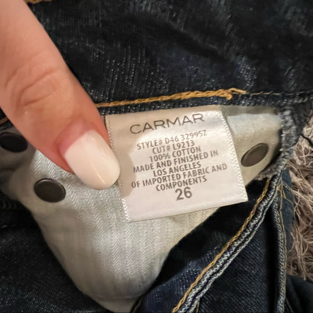 Carmar Desdemona Mid Rise Ankl Zip Side Jeans 26 - Picture 6 of 8